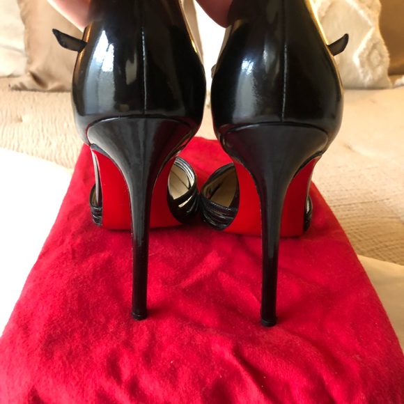 Christian Louboutin, En Passant Vernice Nero - Picture 4 of 8